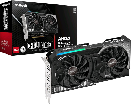 ASROCK RADEON RX 9060 XT CHALLENGER OC 16GB GDDR6 DUAL FAN PCIe 5.0 16x
